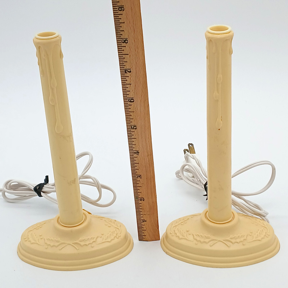 Set of 7 Vintage Electric Window Candles Wax Drip Christmas Lights C7 1970s - Picture 6 of 9
